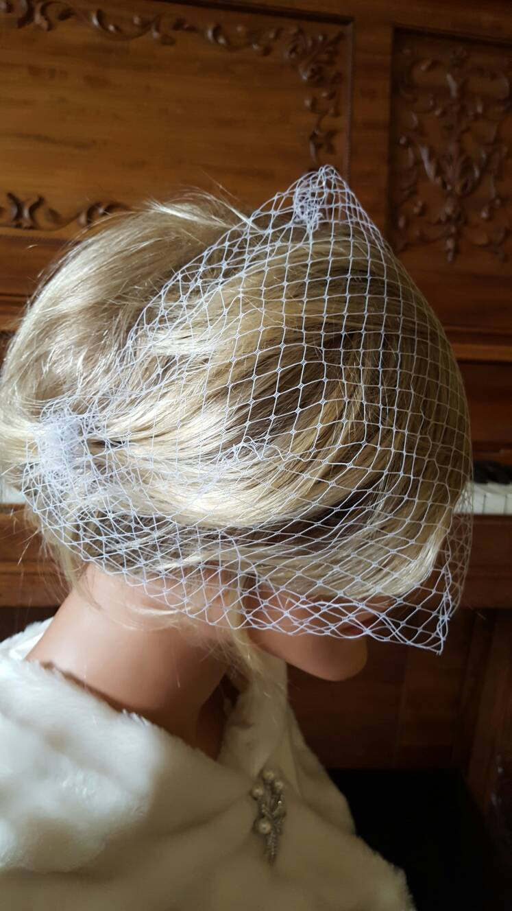 Double Birdcage Veil on a Comb. – by Galinka